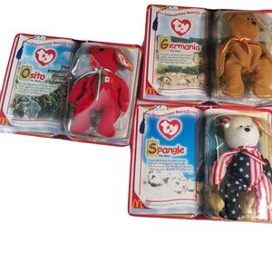 NEW Lot of 3 McDonald's Ty Teenie Beanie Babies Plush Stuffed Animals Set 90/99